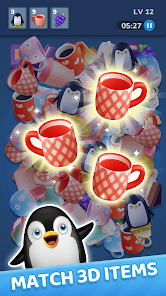 3D Crazy Match oyun ekranı - renkli puzzle parçaları ve eşleştirme arayüzü